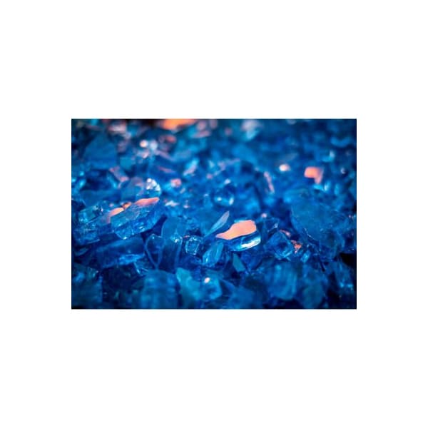 Dyna-Glo Pleasant Hearth Tempered Glass Rocks - Reflective Blue 20 Lbs OFR633PB-20 - main